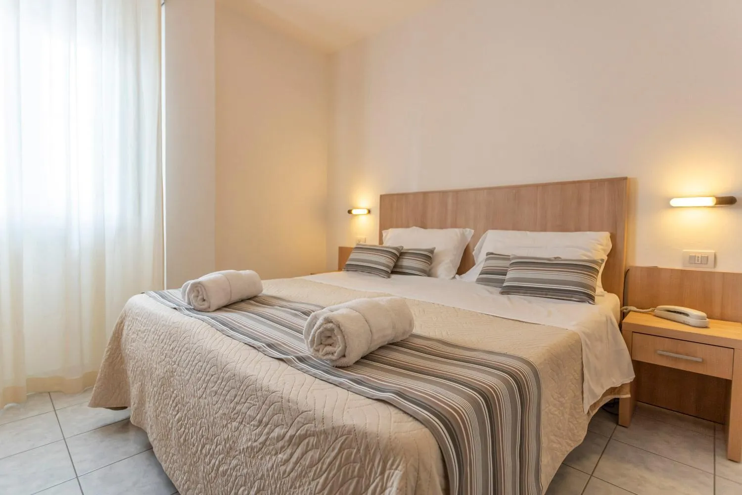 Bed in Hotel Cormoran Riccione