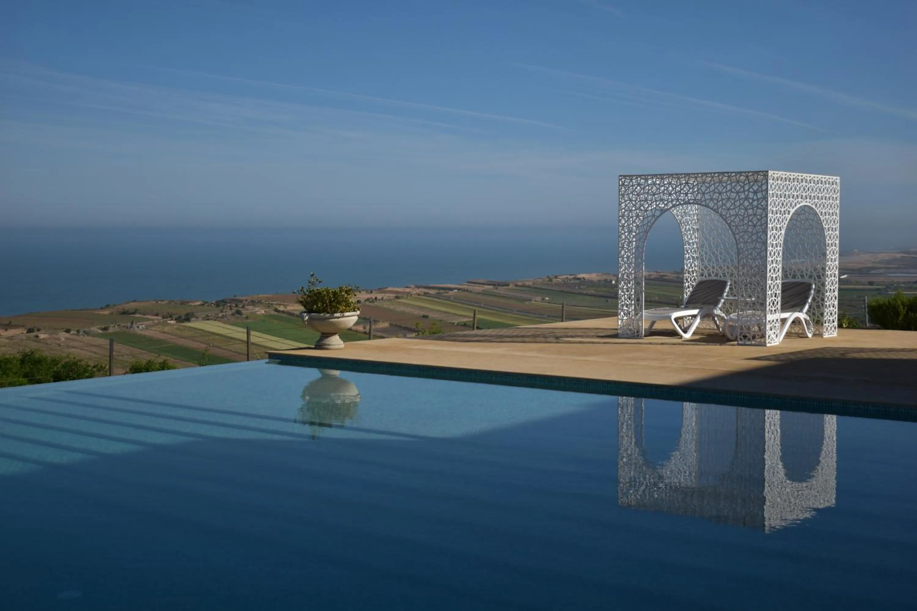 Pool view in Villa La Falaise