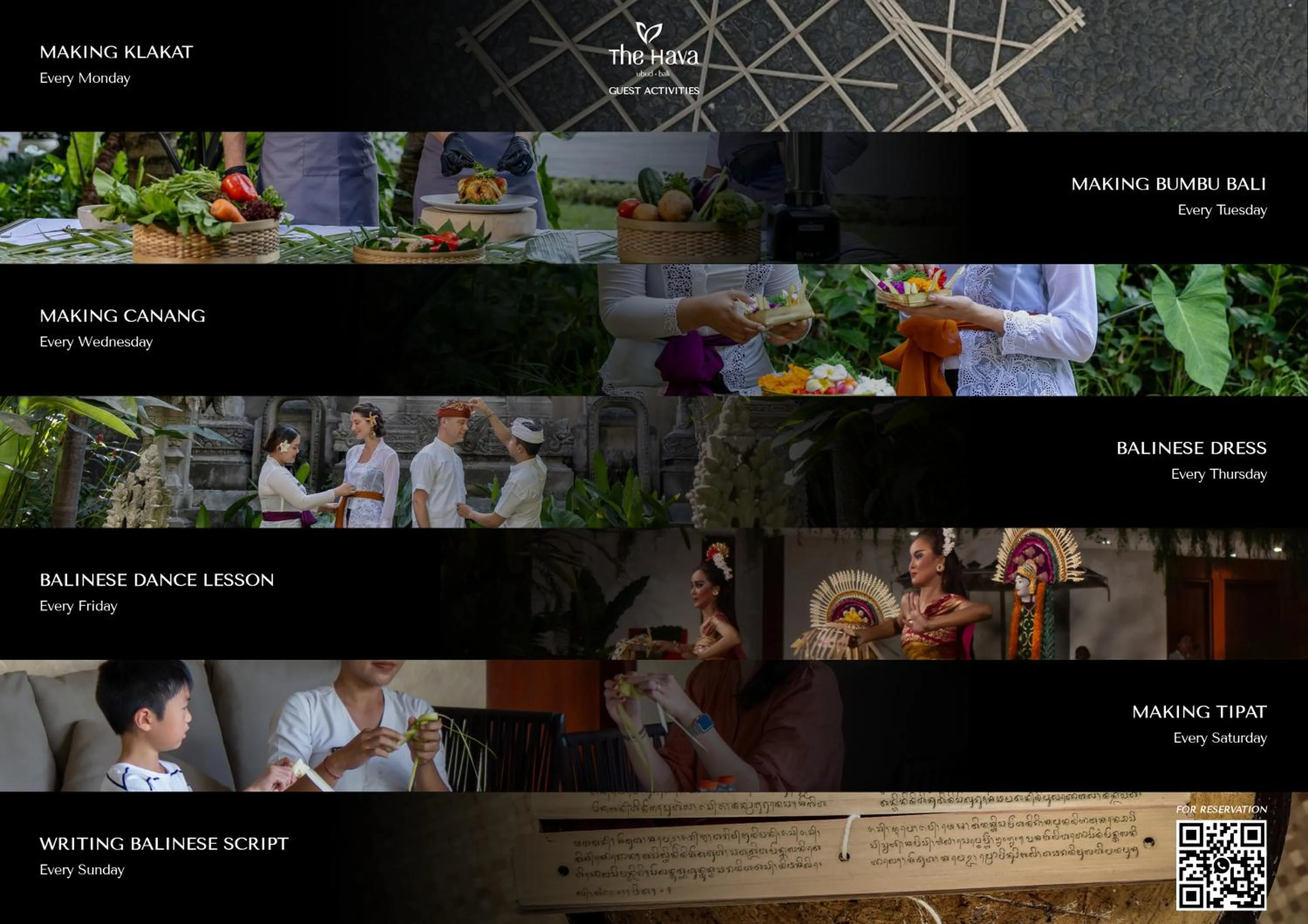 Activities in The Hava Ubud A Pramana Experience