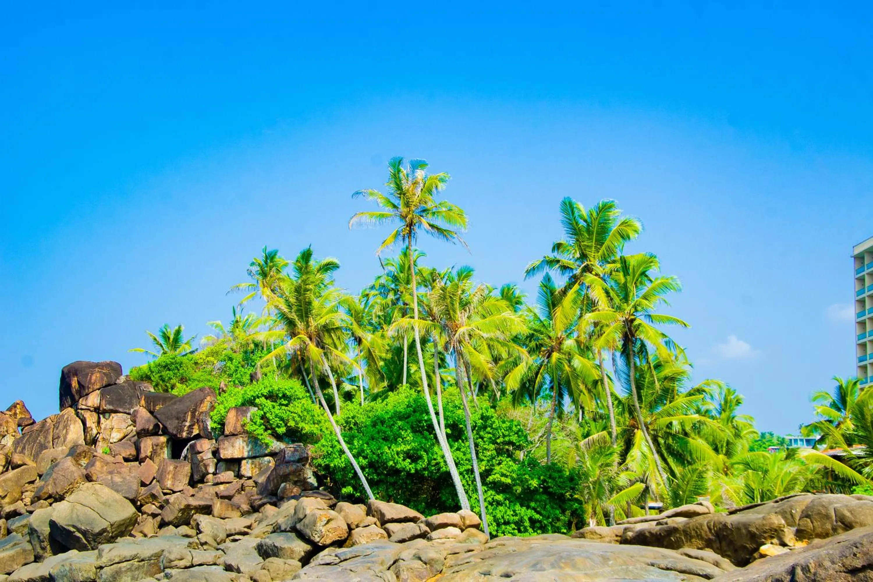 Natural landscape in Blowhole Unawatuna