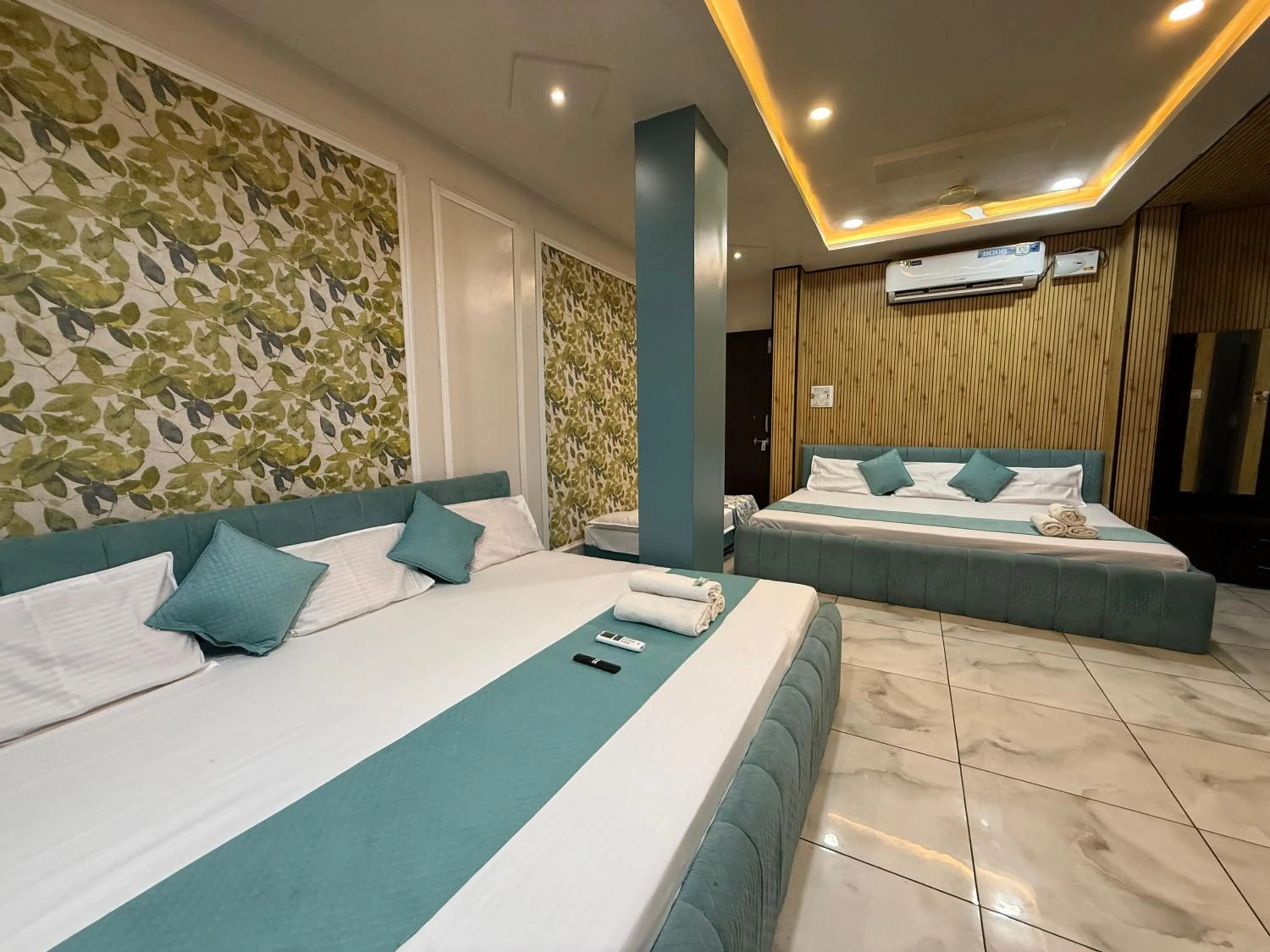 Bed in Hotel Shree Krishna Palace