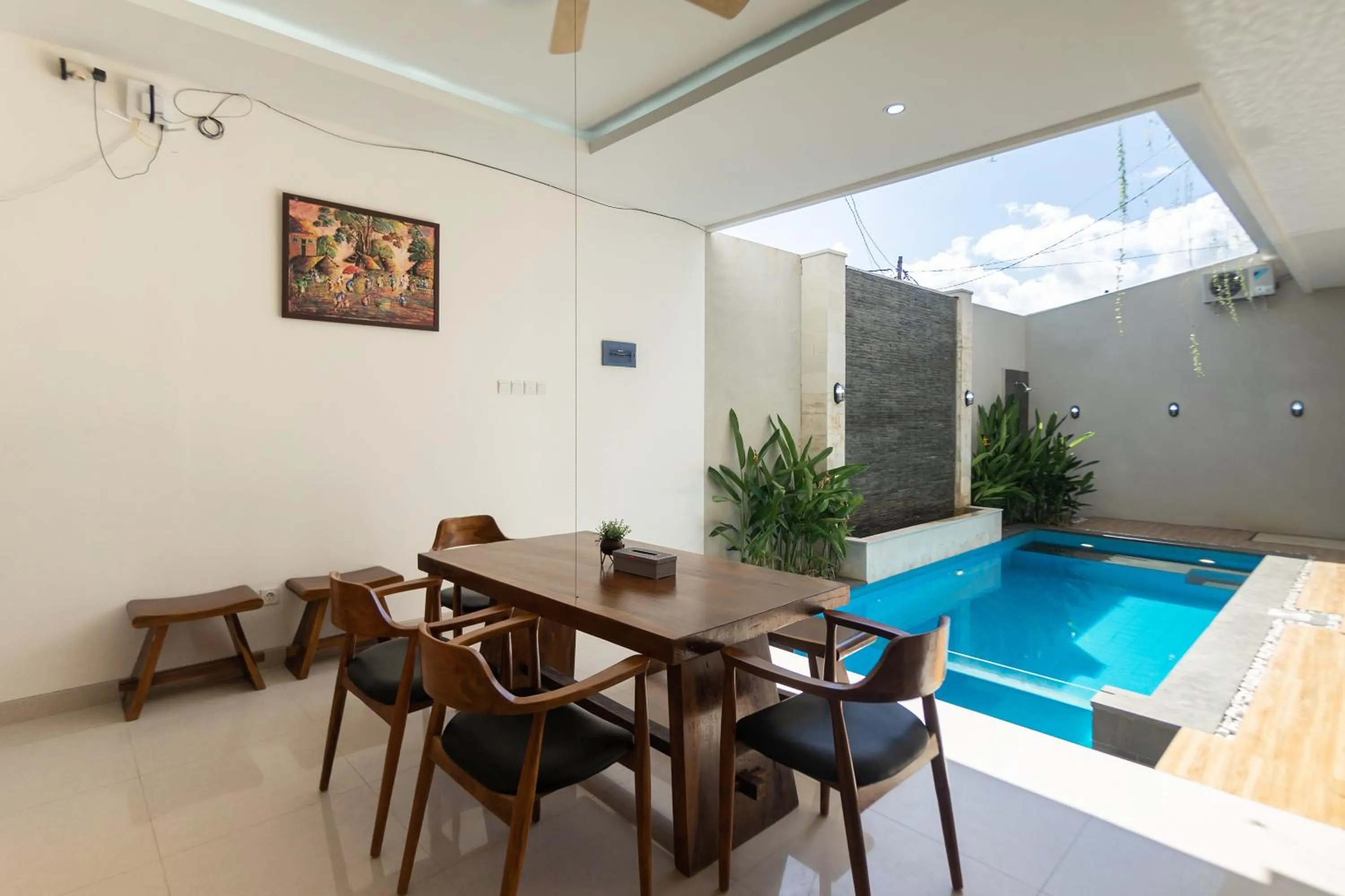 Pool view in Villa Berlian Kuta