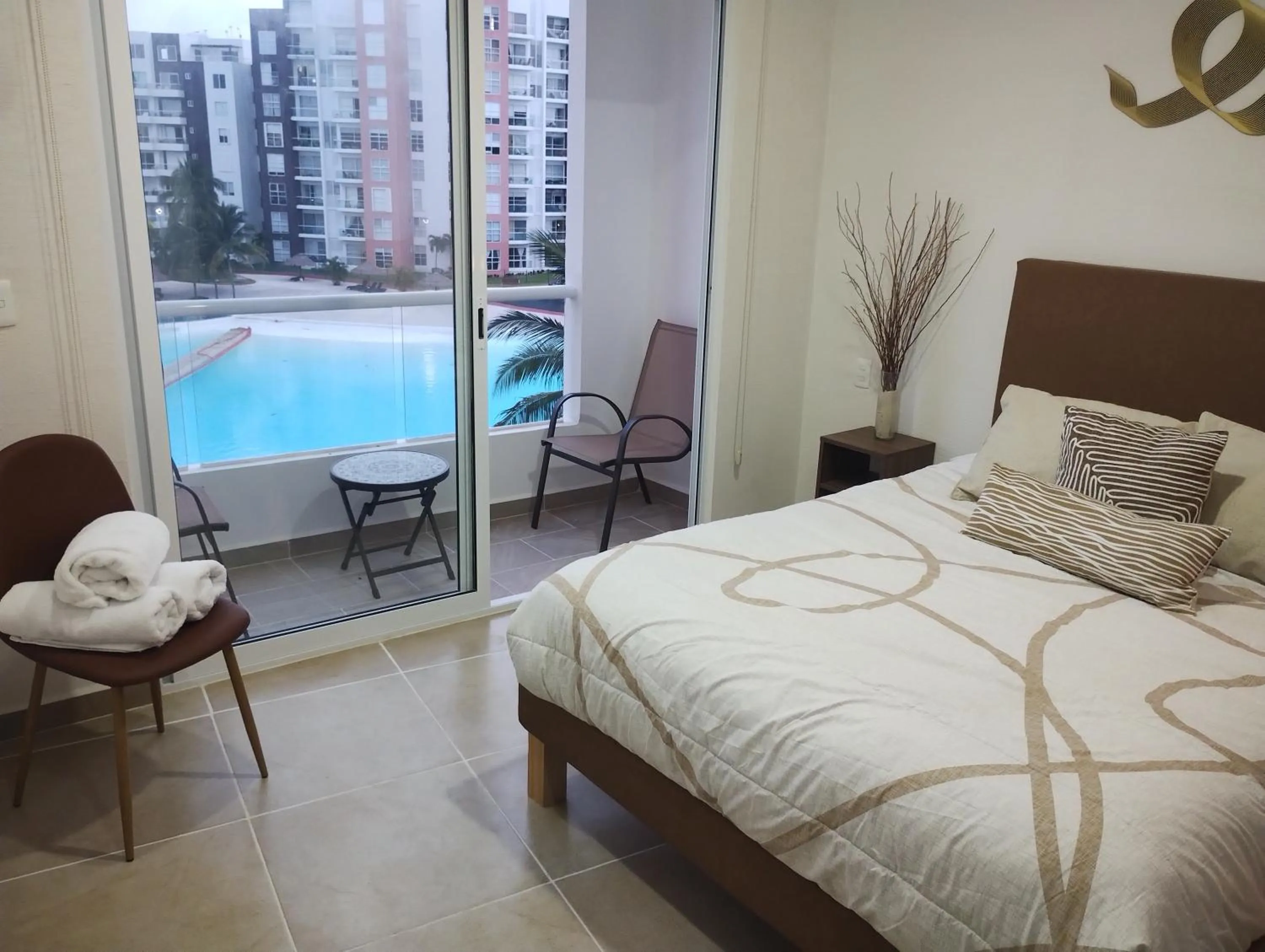 Bed in Departamento tres listones