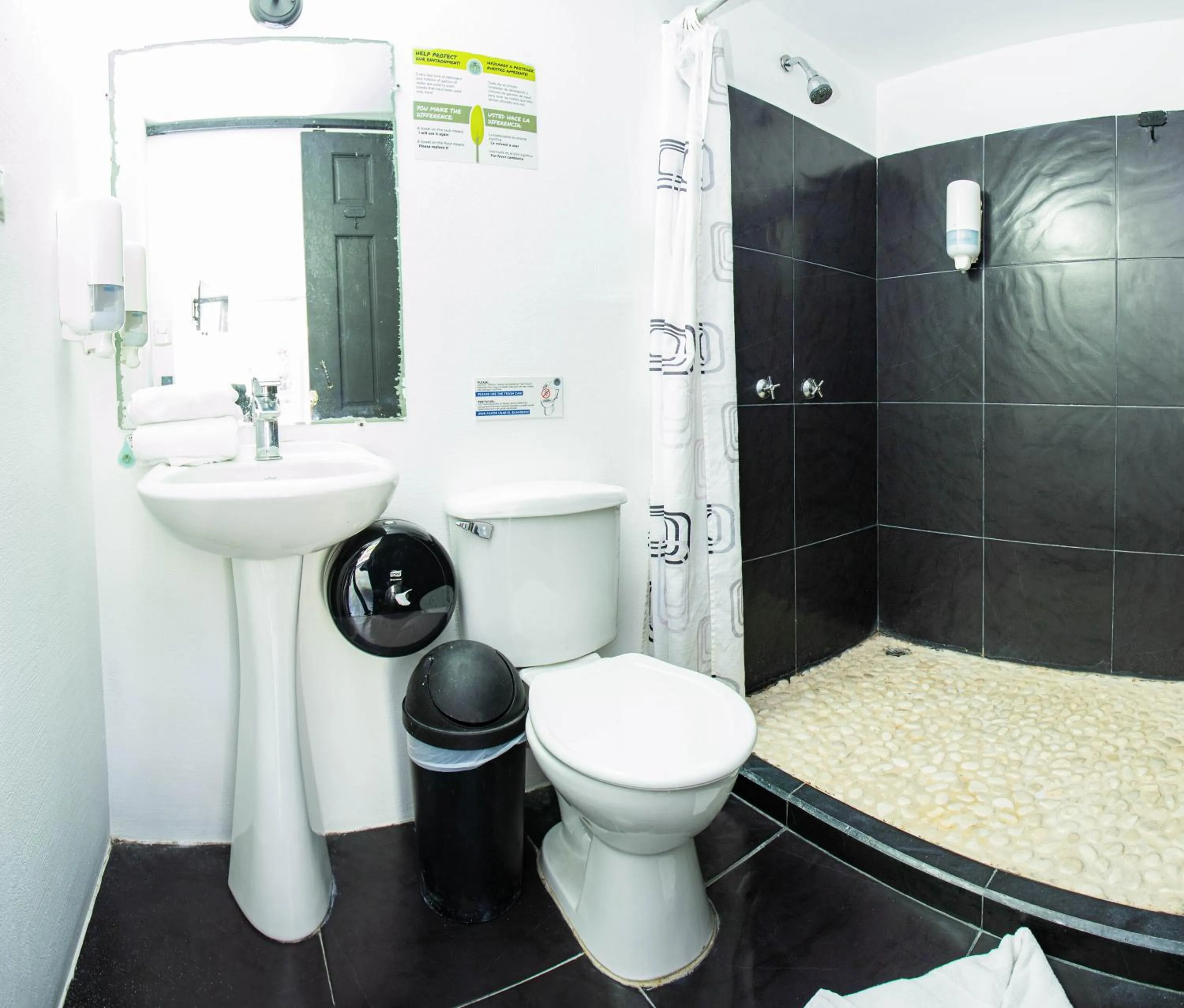 Shower in El Faro Containers Beach Hotel