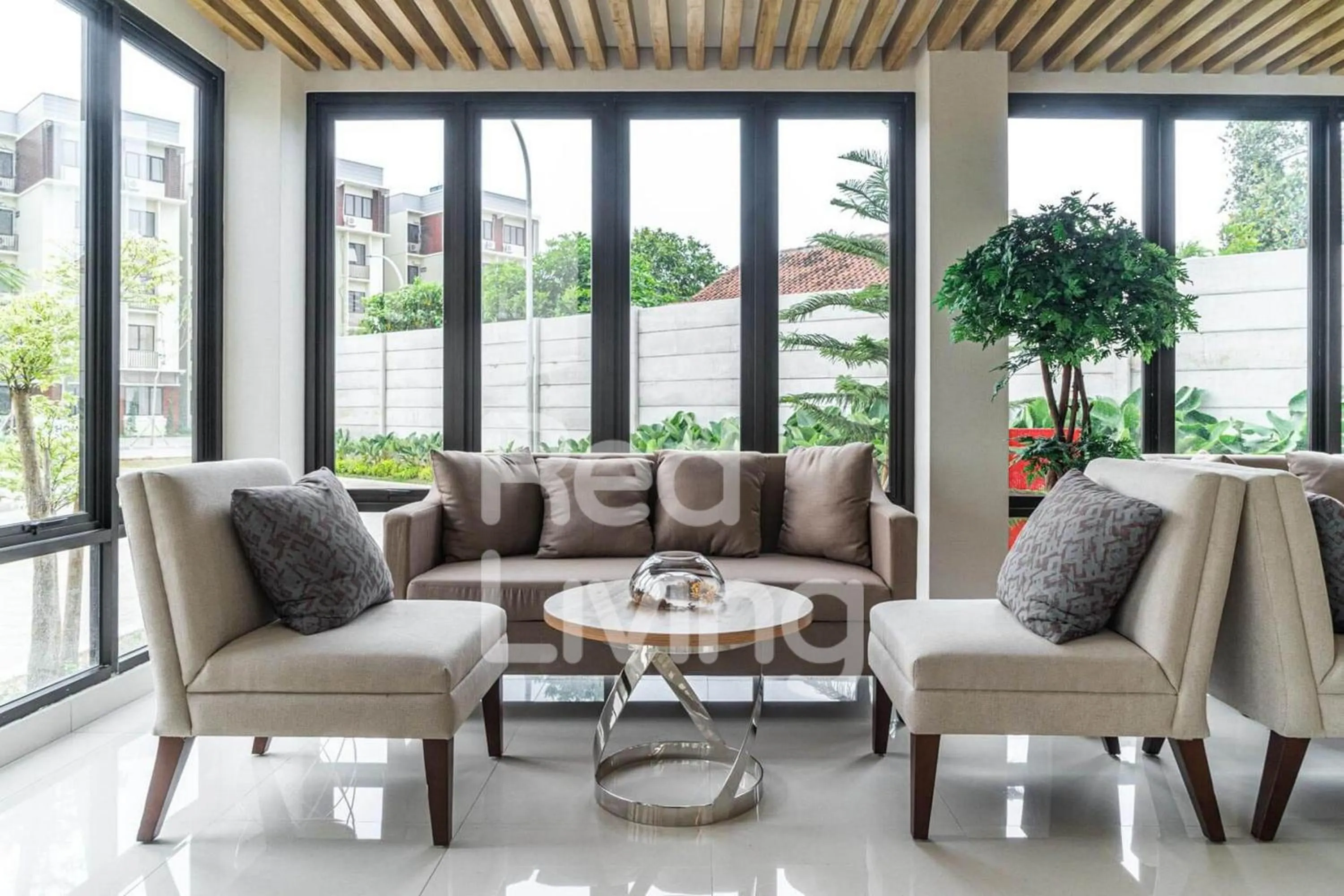 Living room in RedLiving Apartemen RQ at Ecohome Citra Raya