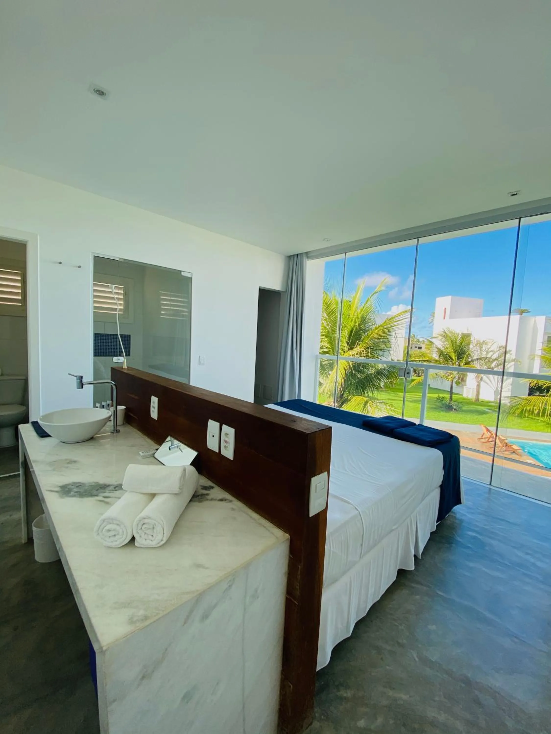 Bed in B Blue Beachouses