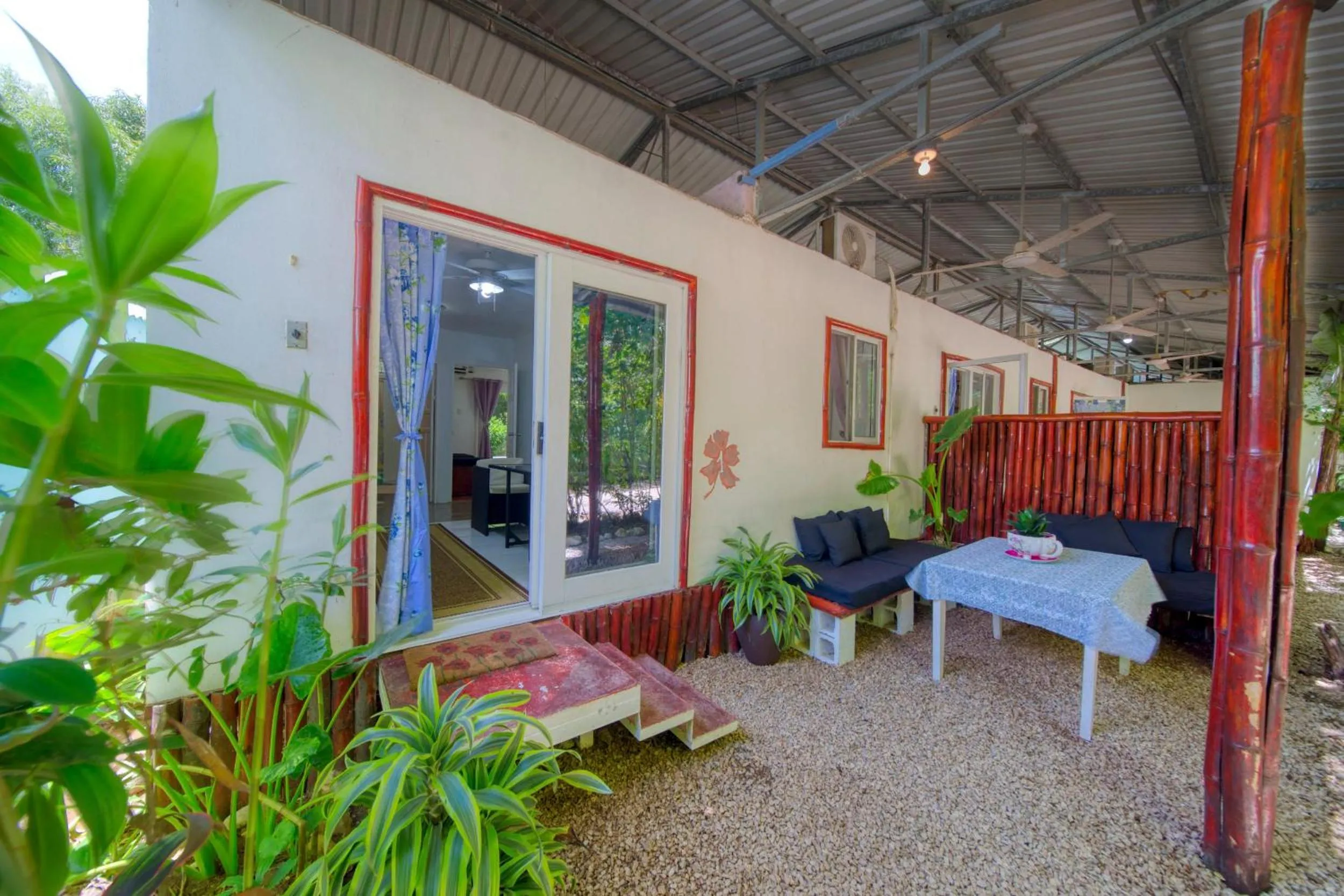 Patio in Jungles Edge Hotel, Jiu Jitsu, Muay Thai Retreat Center