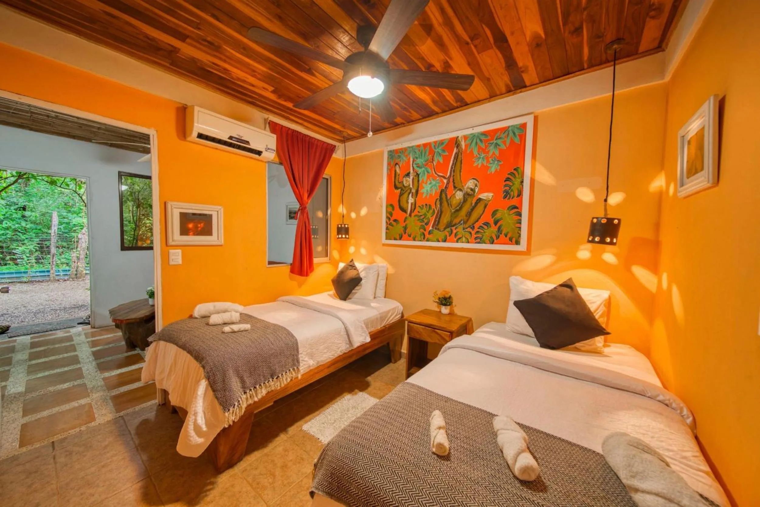 Bed in Jungles Edge Hotel, Jiu Jitsu, Muay Thai Retreat Center