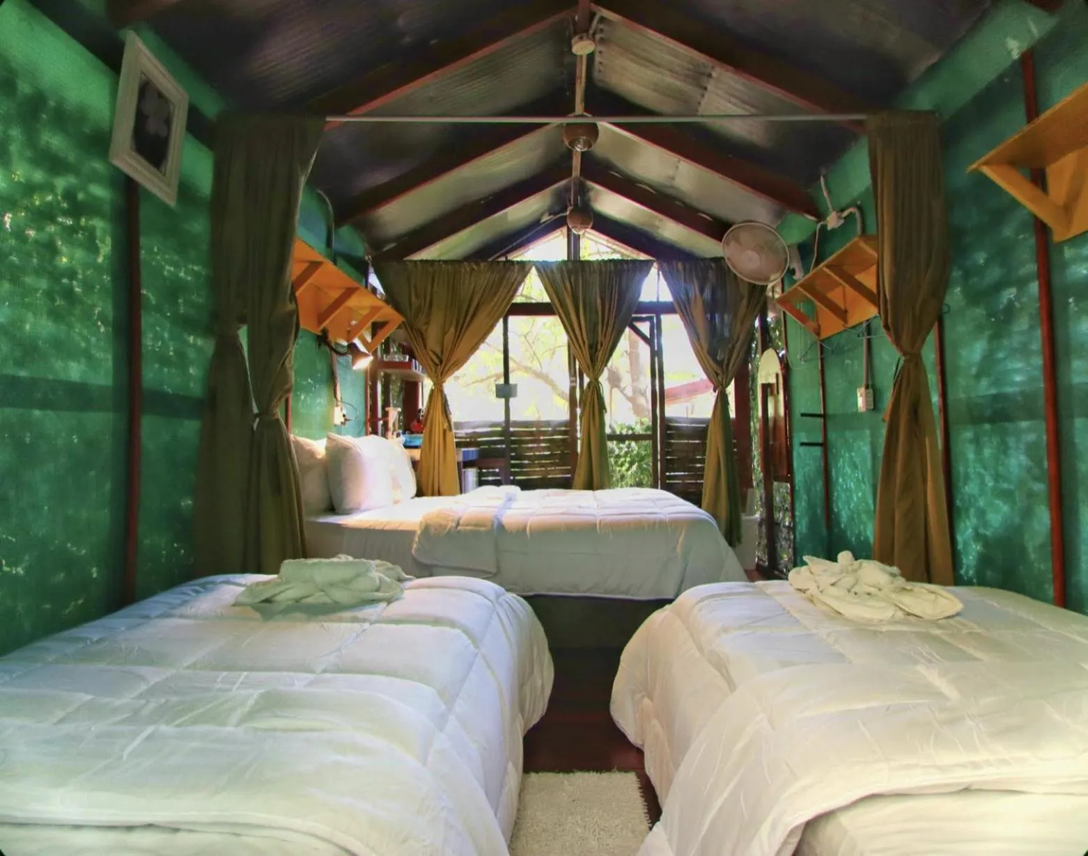 Bed in Jungles Edge Hotel, Jiu Jitsu, Muay Thai Retreat Center