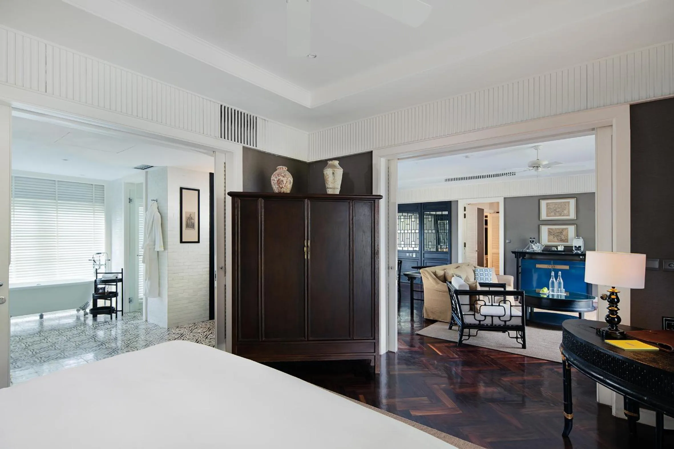 Living room, Bed in The Sanchaya