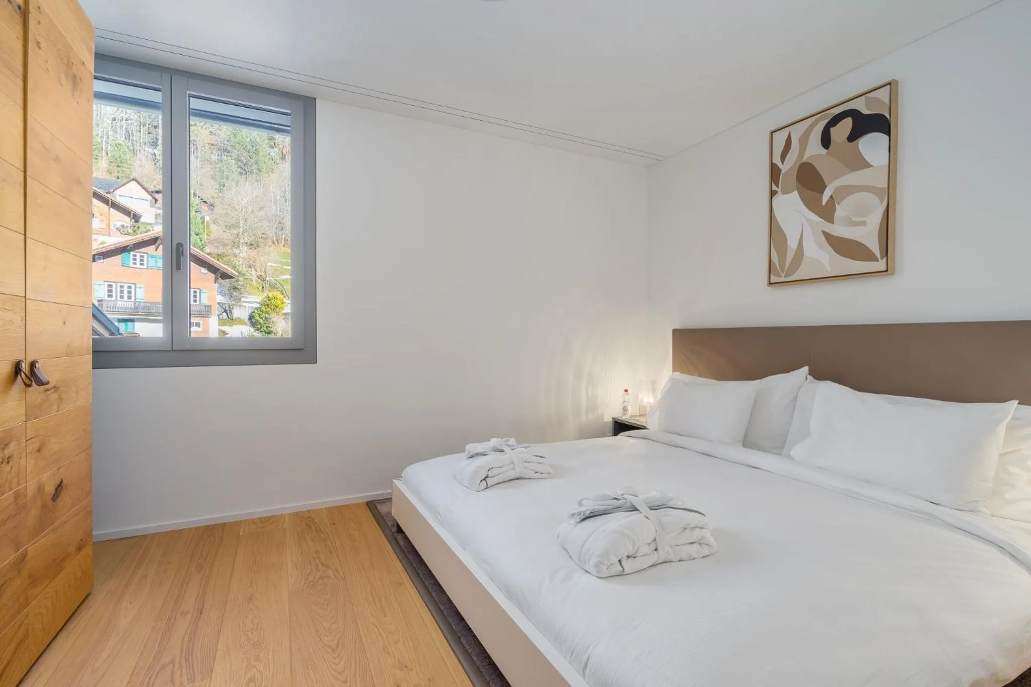 Bedroom in Swiss Hotel Apartments - Engelberg