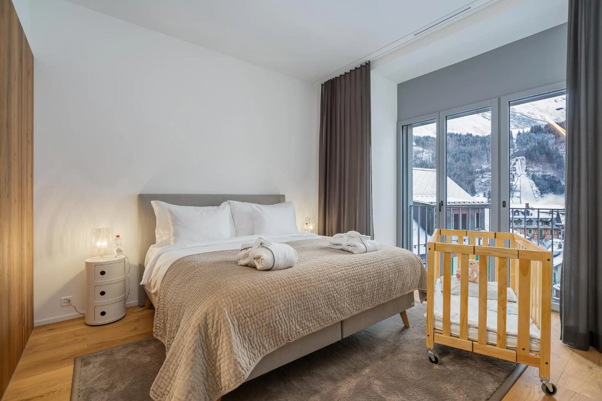 Bedroom in Swiss Hotel Apartments - Engelberg