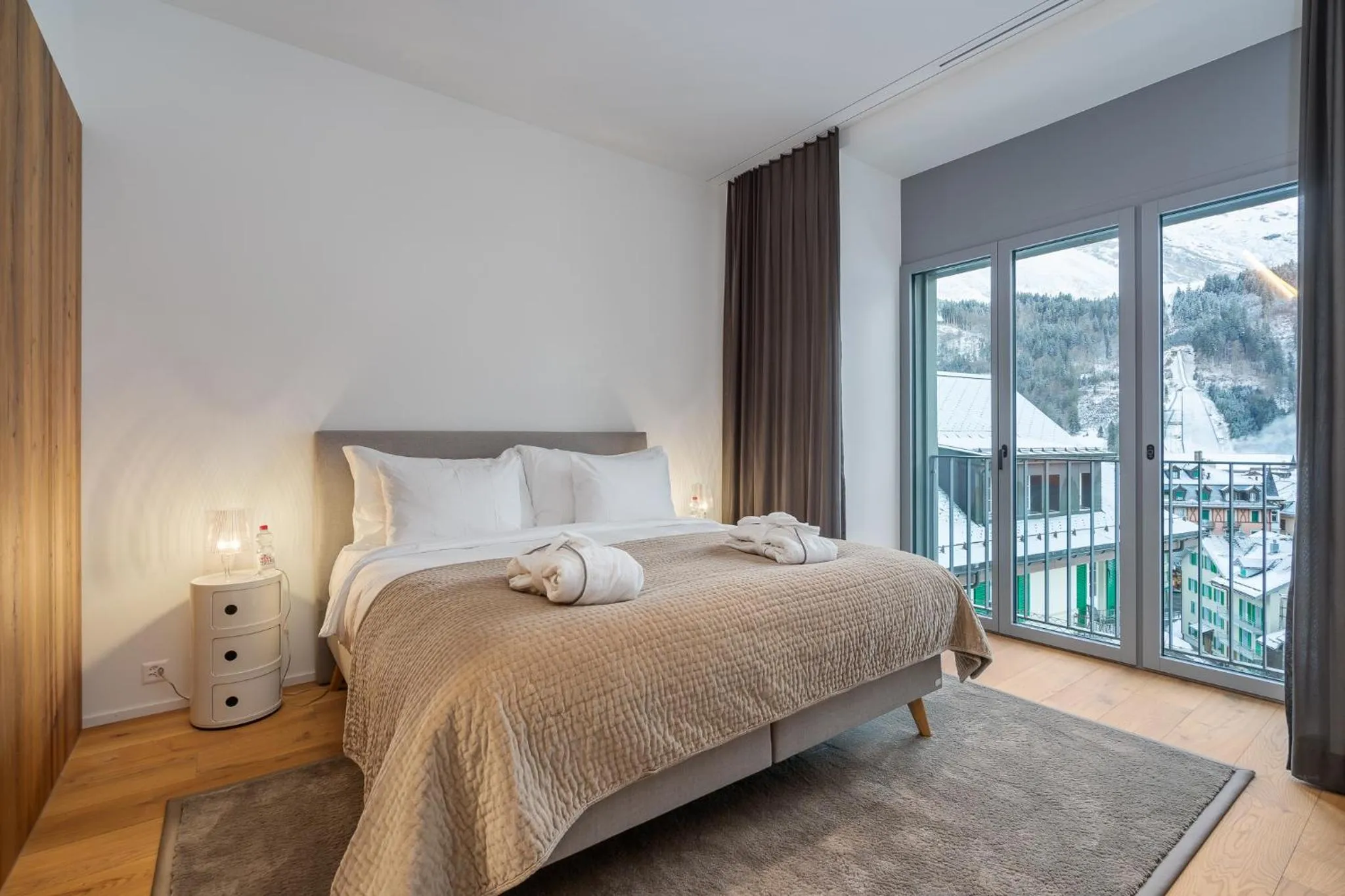 Bedroom in Swiss Hotel Apartments - Engelberg