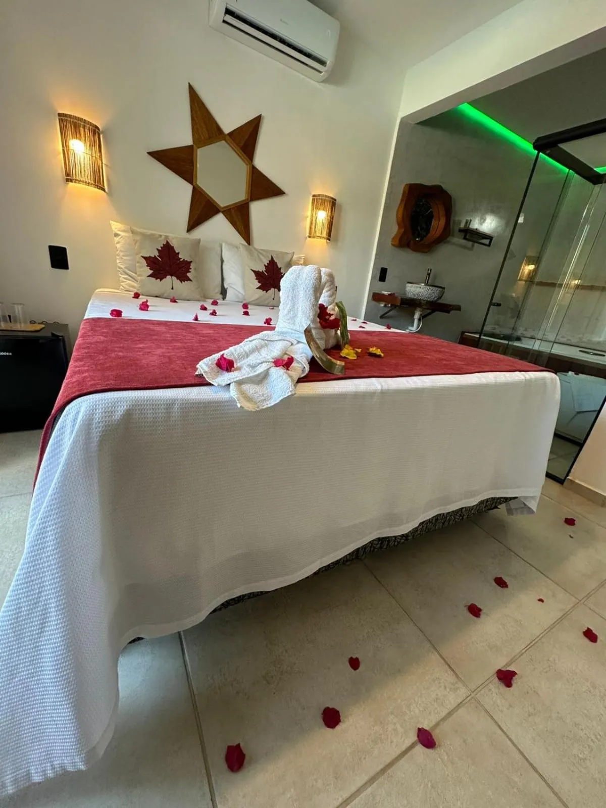 Bed in Pousada Deu Praia Maragogi