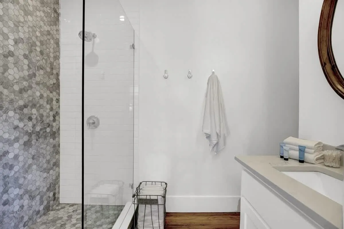 Bathroom in New! Luxurious Home with Wine Cellar & Firepit!