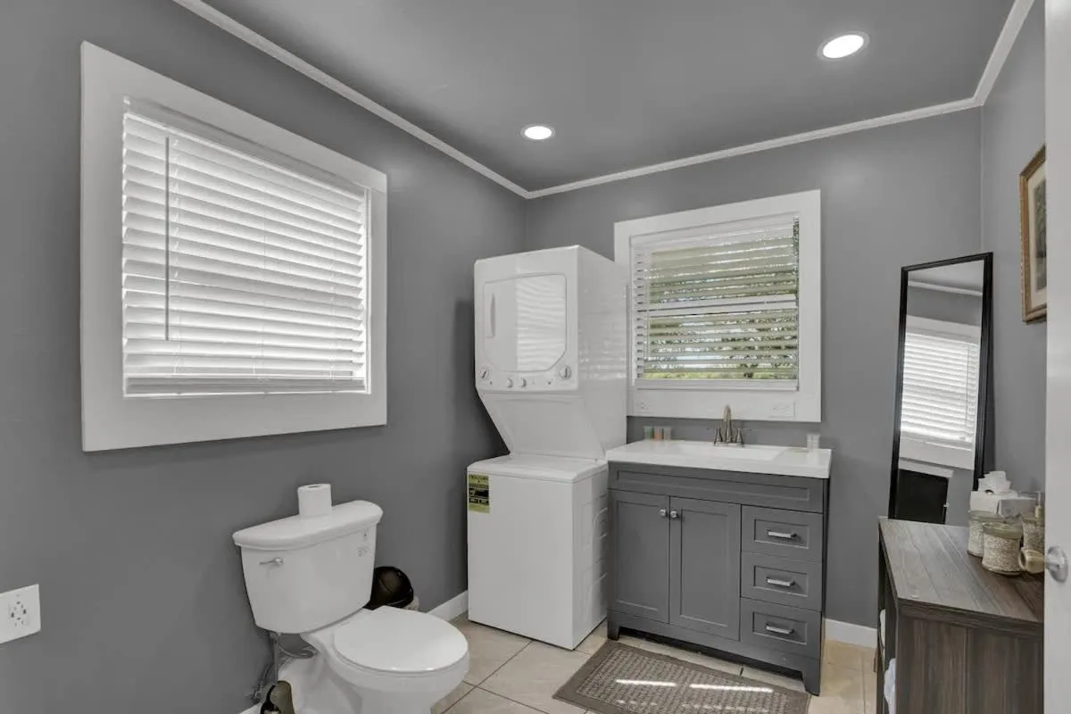 Toilet in Grey Haus Casita-Peaceful Hill Country Views!