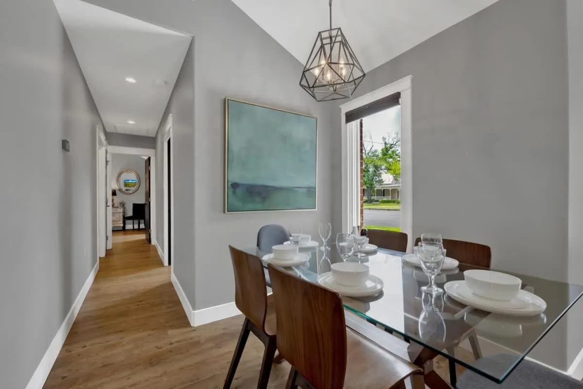 Dining area in Alcove: Steps to Main St-High End Home w/Hot-tub!