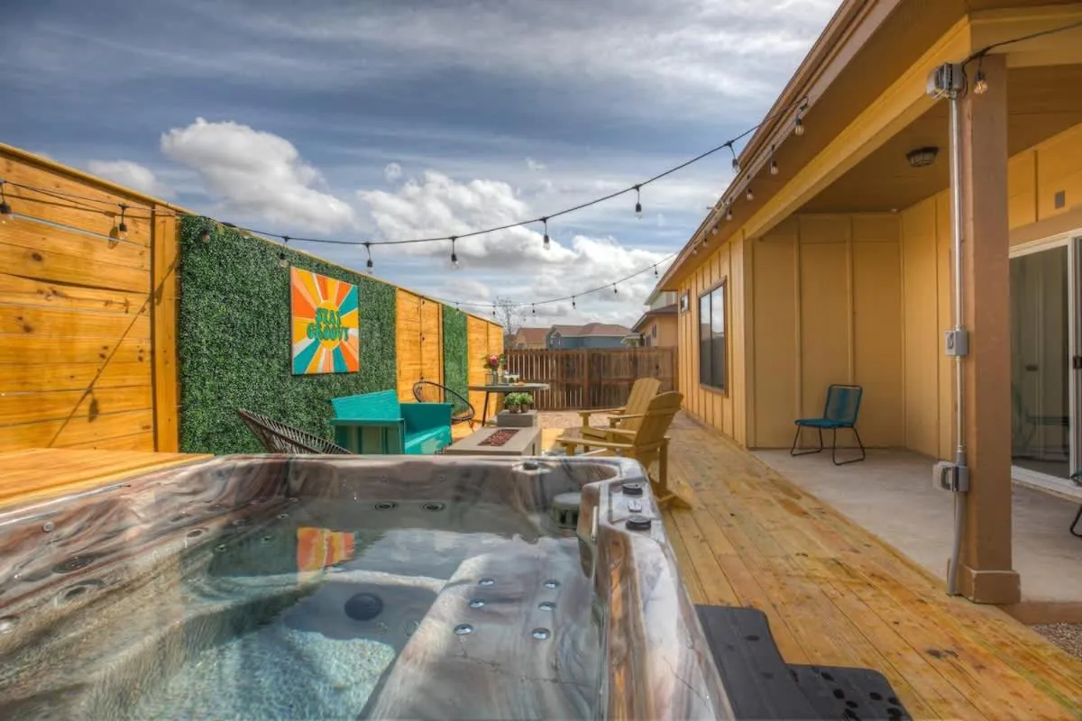 Day in Luxury Modern Home with Hot tub Deck & Firepit!