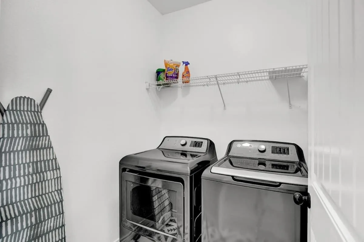 laundry in Luxury Modern Home with Hot tub Deck & Firepit!