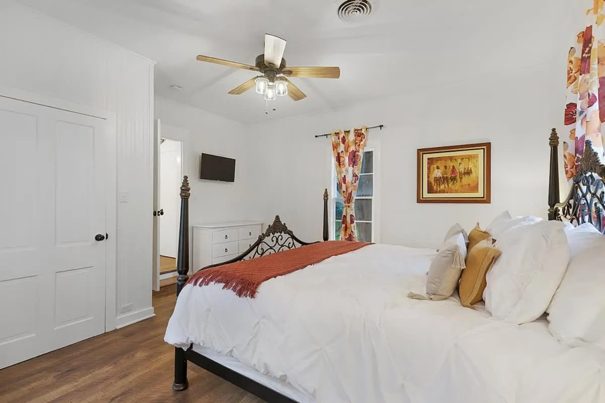 Bed in Stunning Home with Hot Tub & Grill Just 2 Blks from Main St!