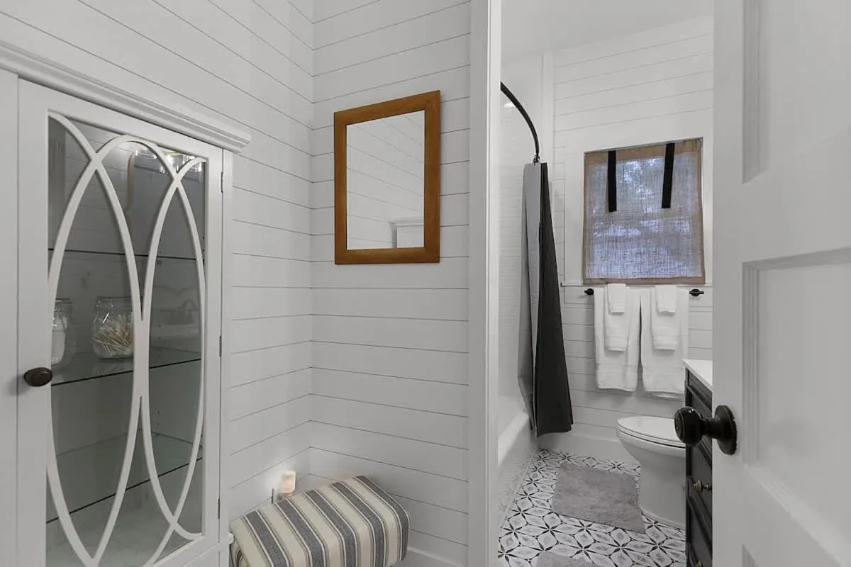 Toilet in Stunning Home with Hot Tub & Grill Just 2 Blks from Main St!