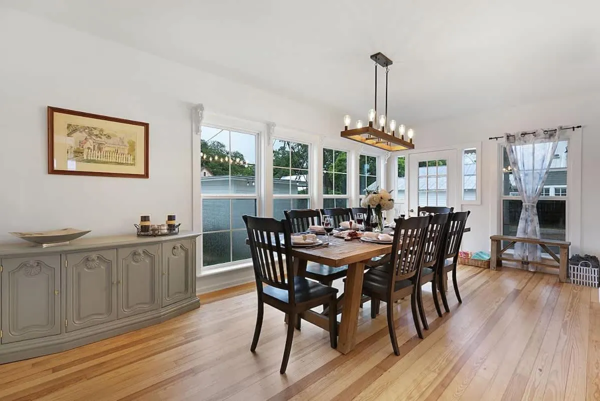 Seating area in Stunning Home with Hot Tub & Grill Just 2 Blks from Main St!