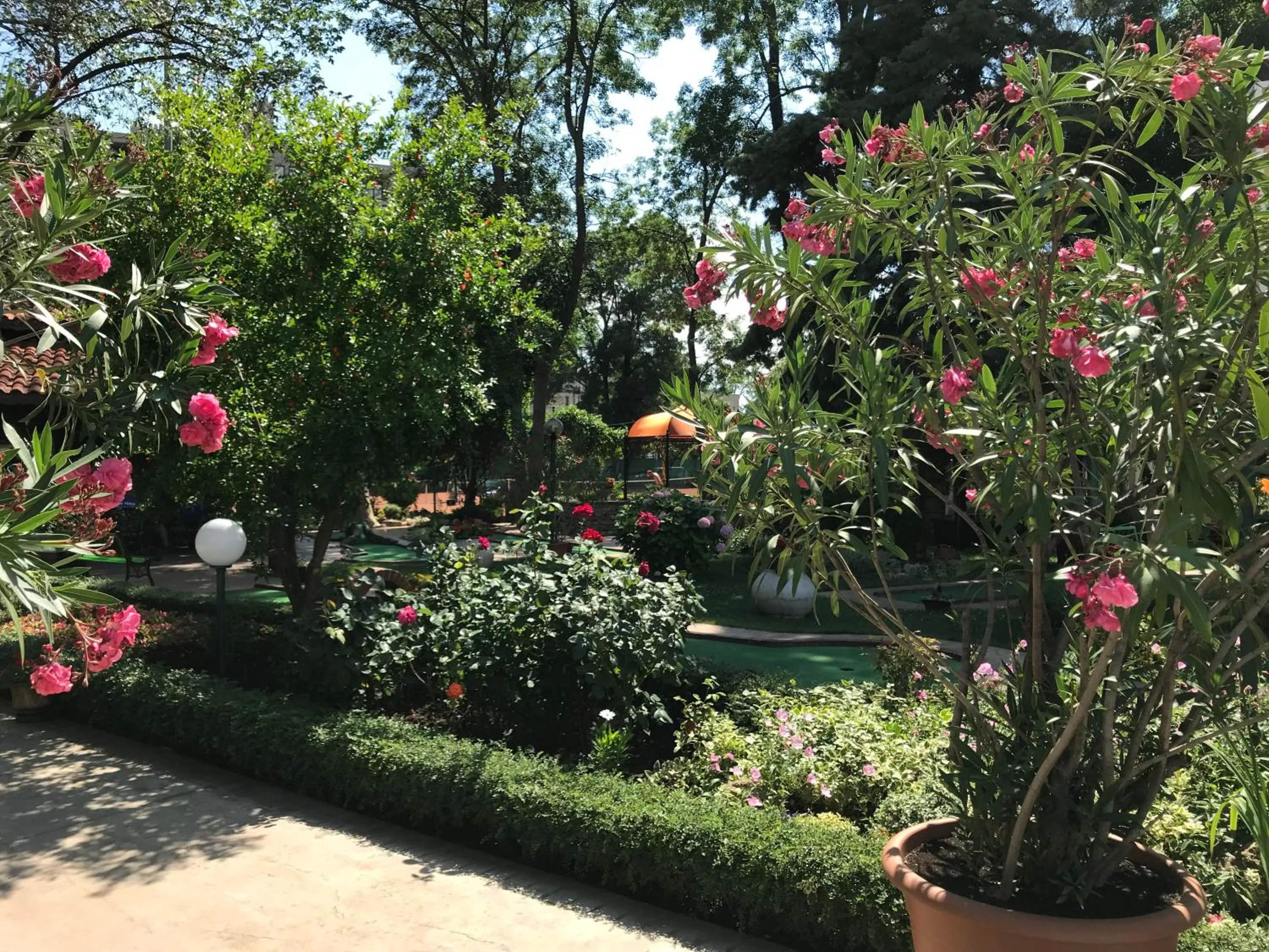 Garden view in Oleander House and Tennis Club