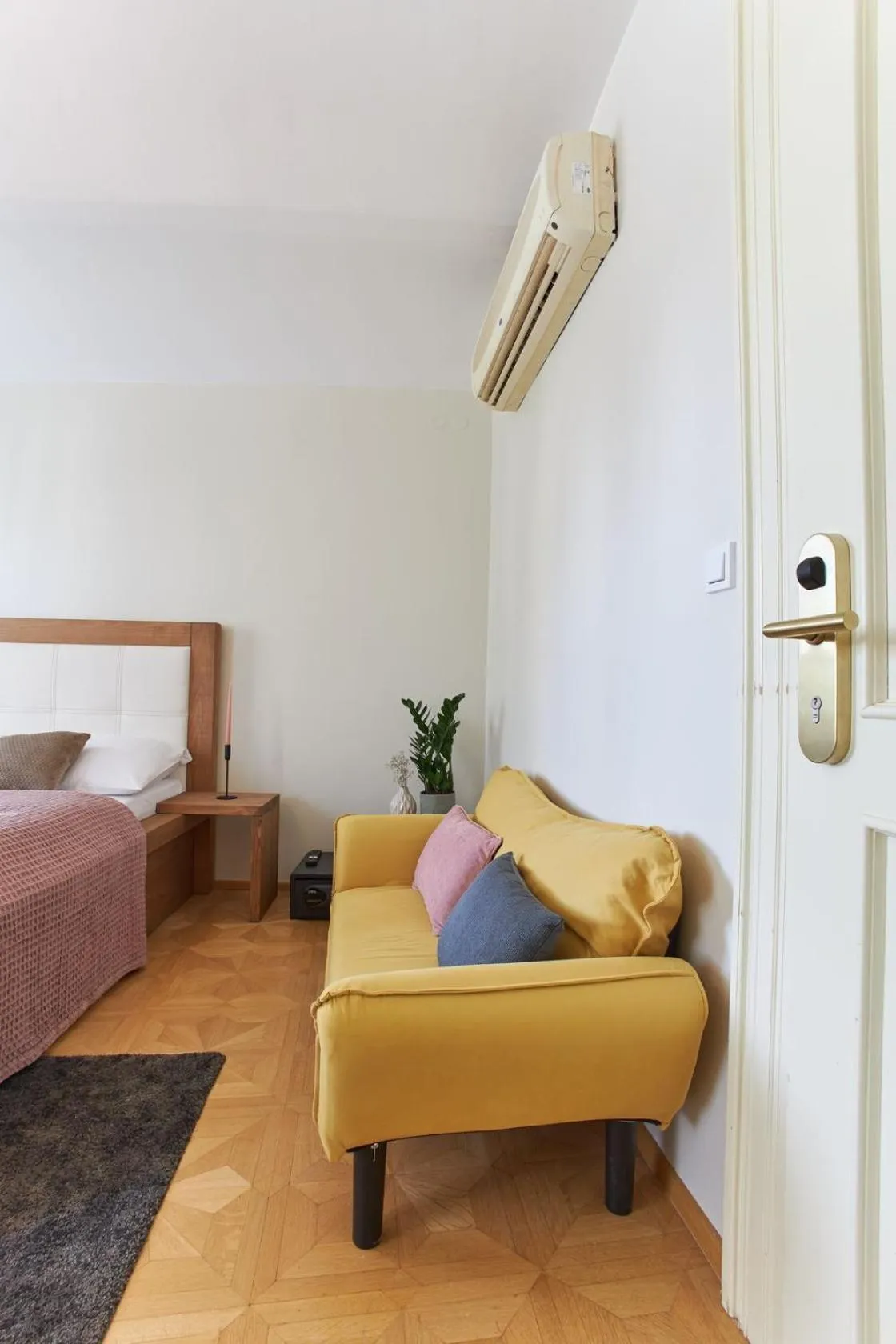 Living room, Bed in River View Residence by Charles Bridge
