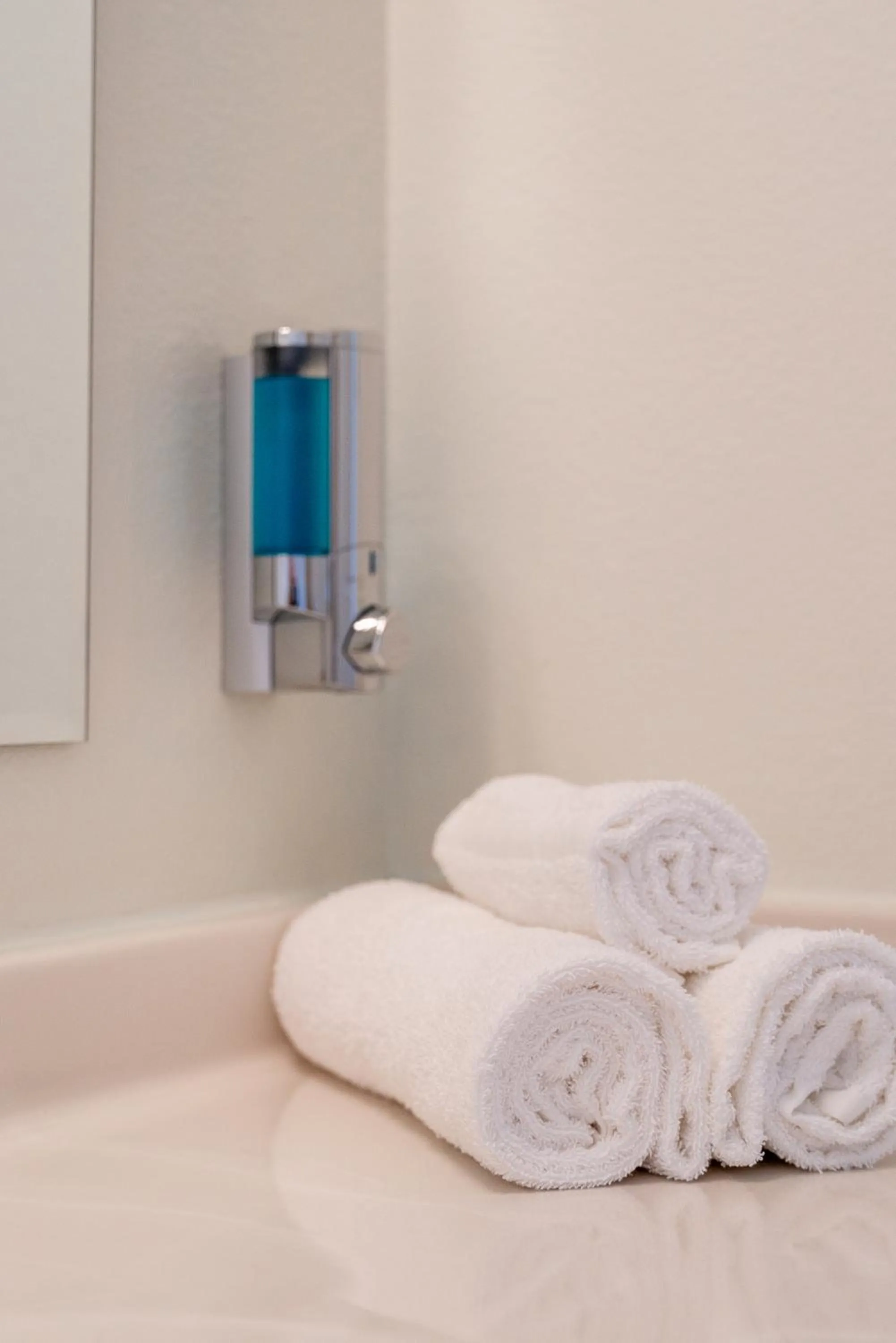 towels, Bed in Motel Torrey