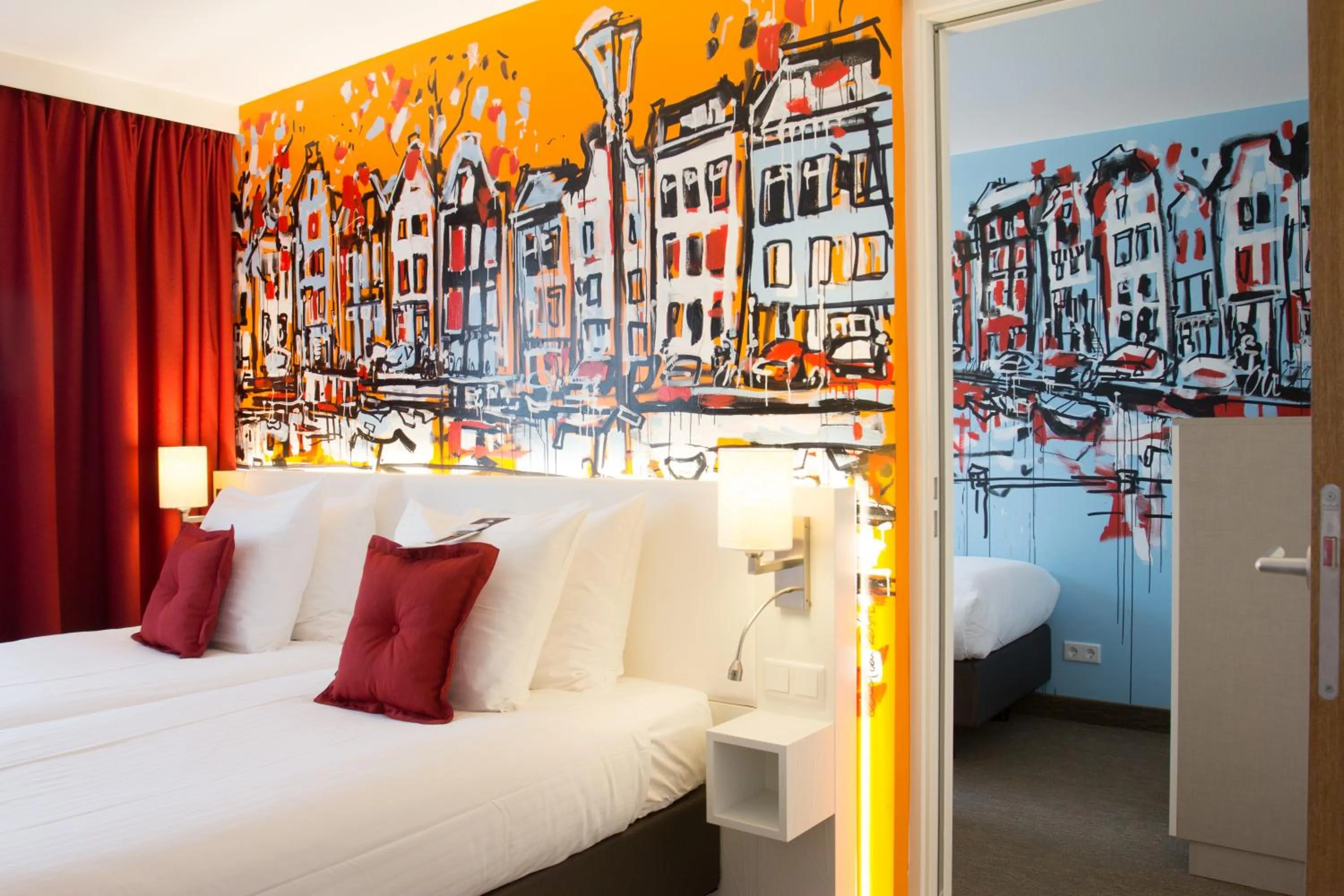 Bed in WestCord Art Hotel Amsterdam 3 stars