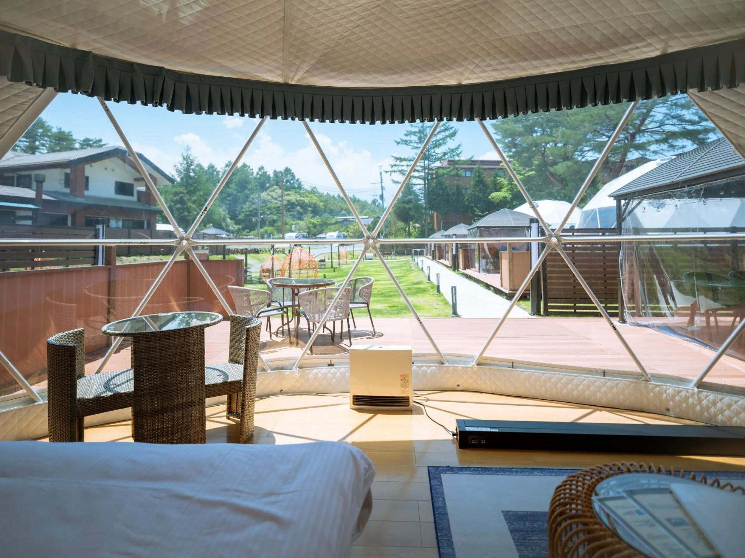 Bed in Gramercy Village 山中湖 Glamping &Sauna