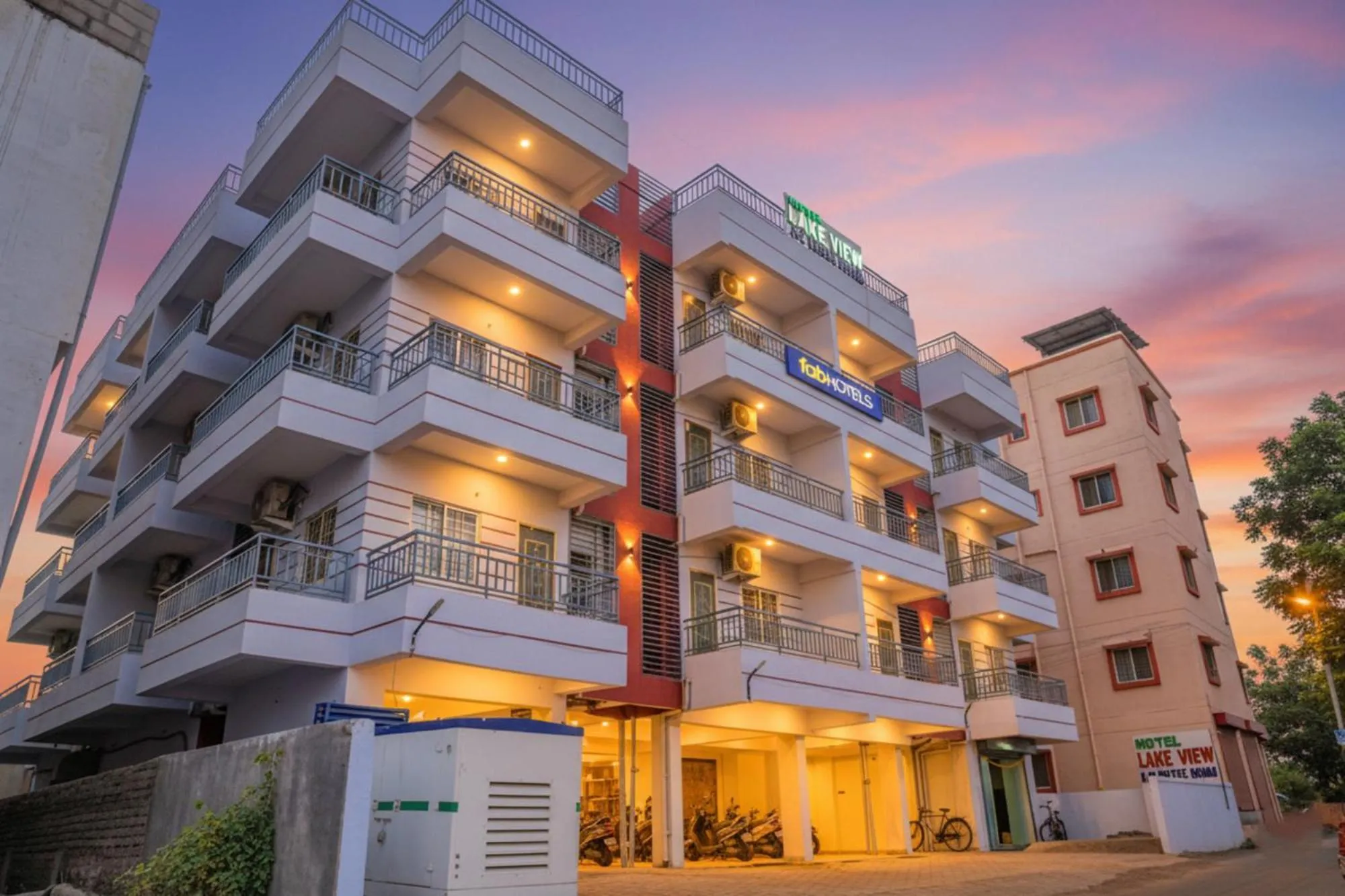 Property building in FabHotel Lake View - Chinmaya Vitthal Mandir