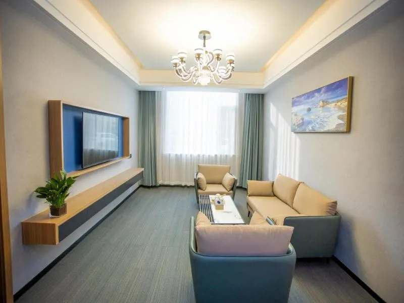 Bed in GreenTree Eastern Hotel Binzhou Zhonghai International Convention and Exhibition Center