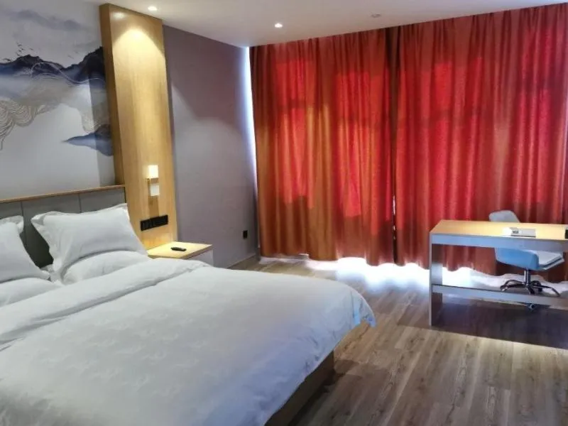 Bed in GreenTree Eastern Hotel Tongling Yi'an Government