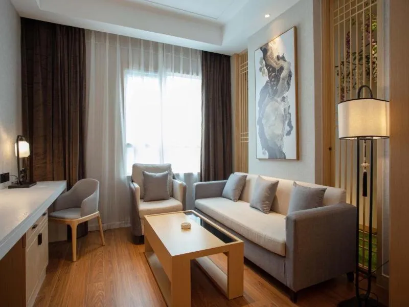 Bed in GreenTree Eastern Hotel Henan Anyang Hua County Wuzhou New Times Square