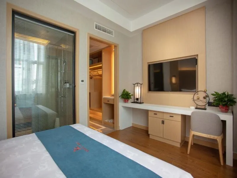 Bed in GreenTree Eastern Hotel Henan Anyang Hua County Wuzhou New Times Square