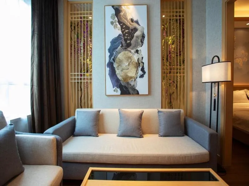 Bed in GreenTree Eastern Hotel Henan Anyang Hua County Wuzhou New Times Square