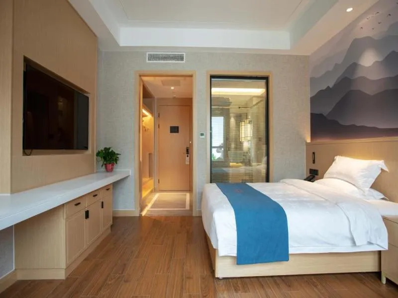 Bed in GreenTree Eastern Hotel Henan Anyang Hua County Wuzhou New Times Square
