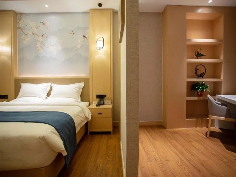 Bed in GreenTree Eastern Hotel Henan Anyang Hua County Wuzhou New Times Square