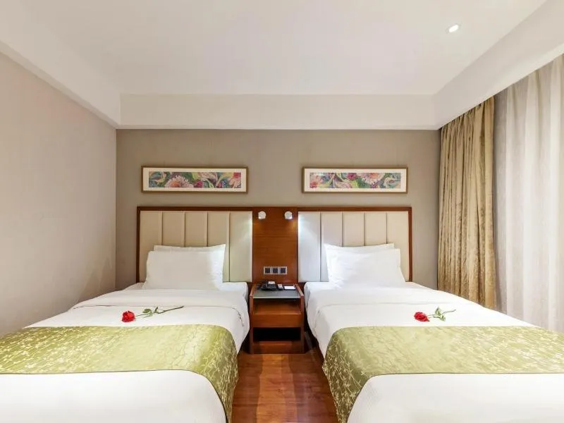Bed in GreenTree Eastern Hotel Fujian Xiamen Railway Station Mingfa Plaza