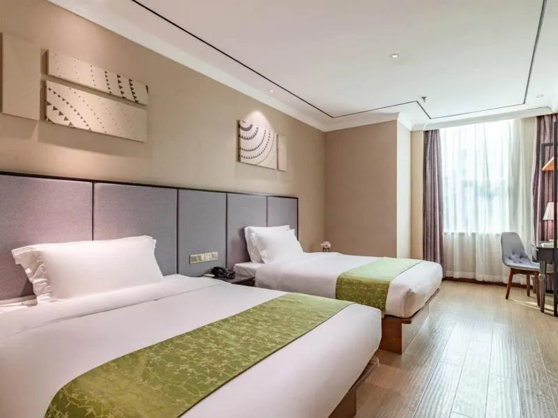Bed in GreenTree Eastern Hotel Fujian Xiamen Railway Station Mingfa Plaza