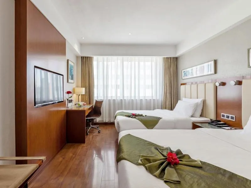 Bed in GreenTree Eastern Hotel Fujian Xiamen Railway Station Mingfa Plaza