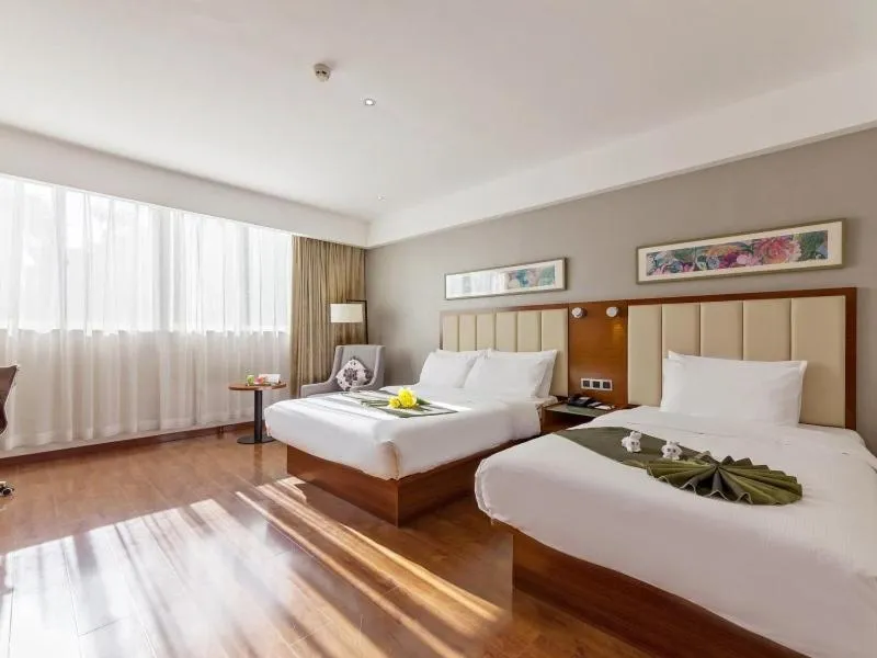 Bed in GreenTree Eastern Hotel Fujian Xiamen Railway Station Mingfa Plaza
