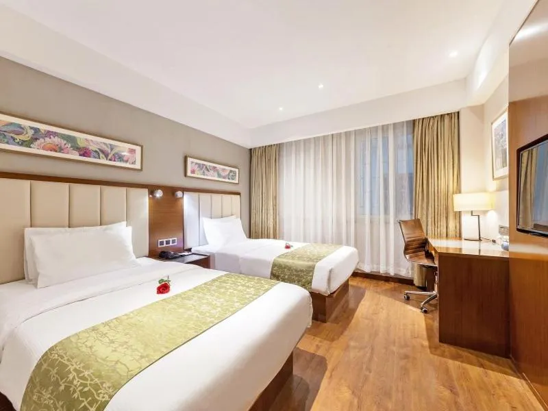 Bed in GreenTree Eastern Hotel Fujian Xiamen Railway Station Mingfa Plaza