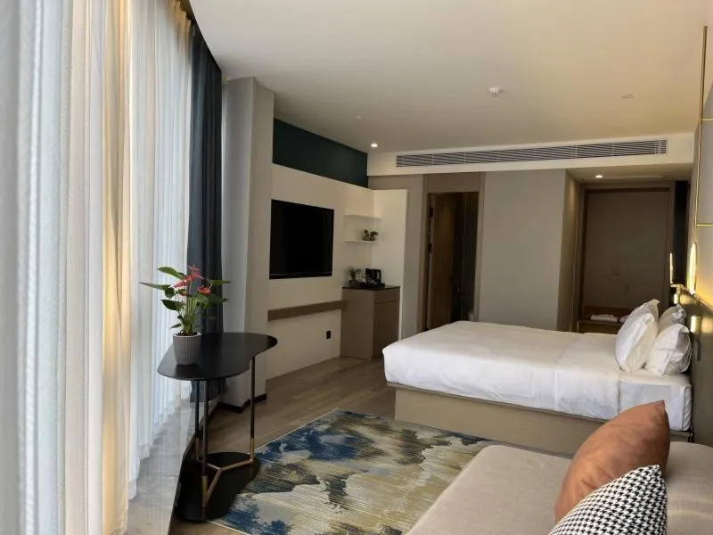 Bed in GreenTree Eastern Hotel Yiwu International Trade City