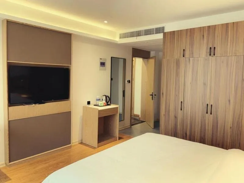 Bed in GreenTree Inn Express Hotel Jiangsu Suqian Shuyang Bus Station