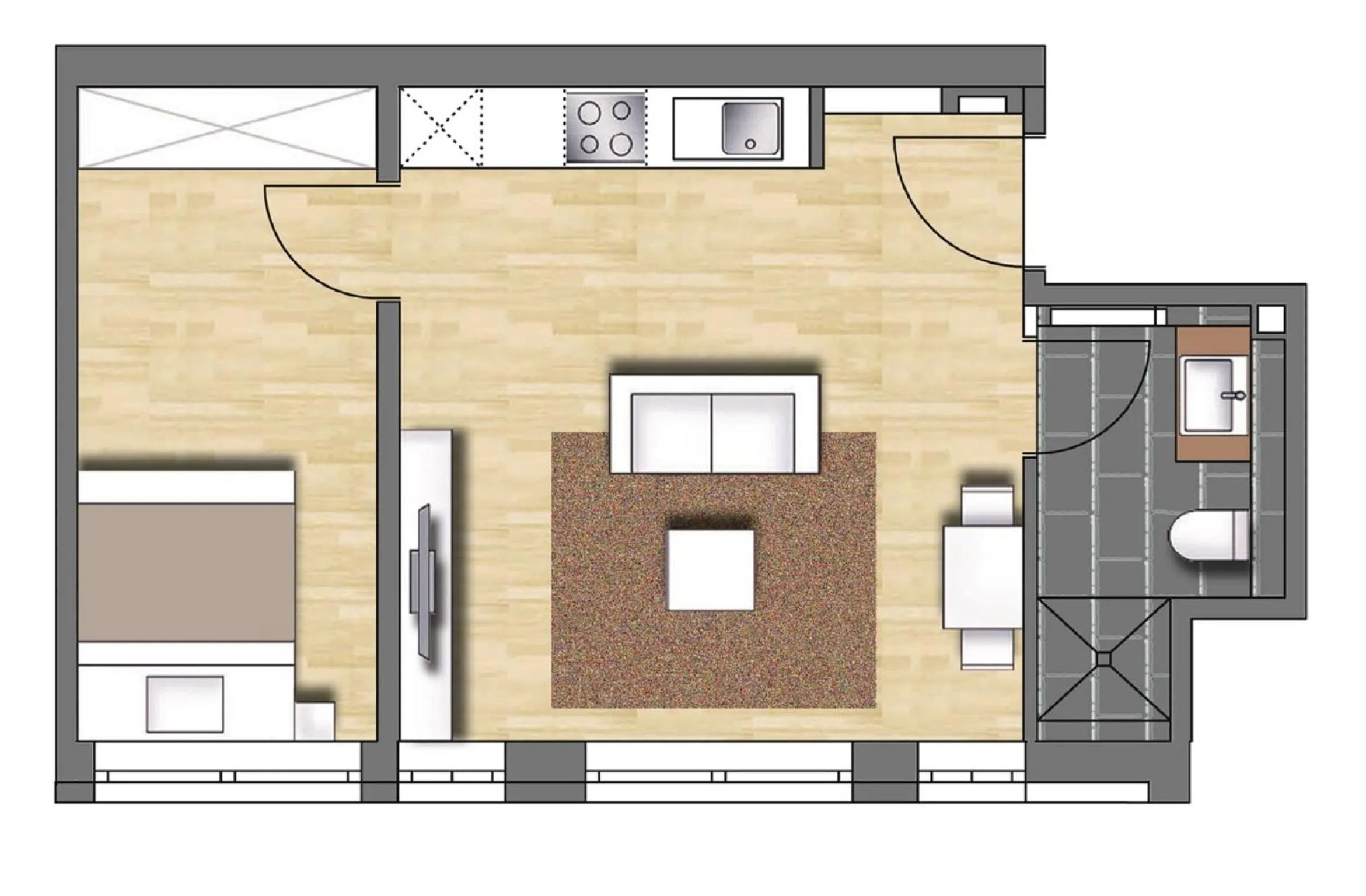 Floor plan in Business Suiten
