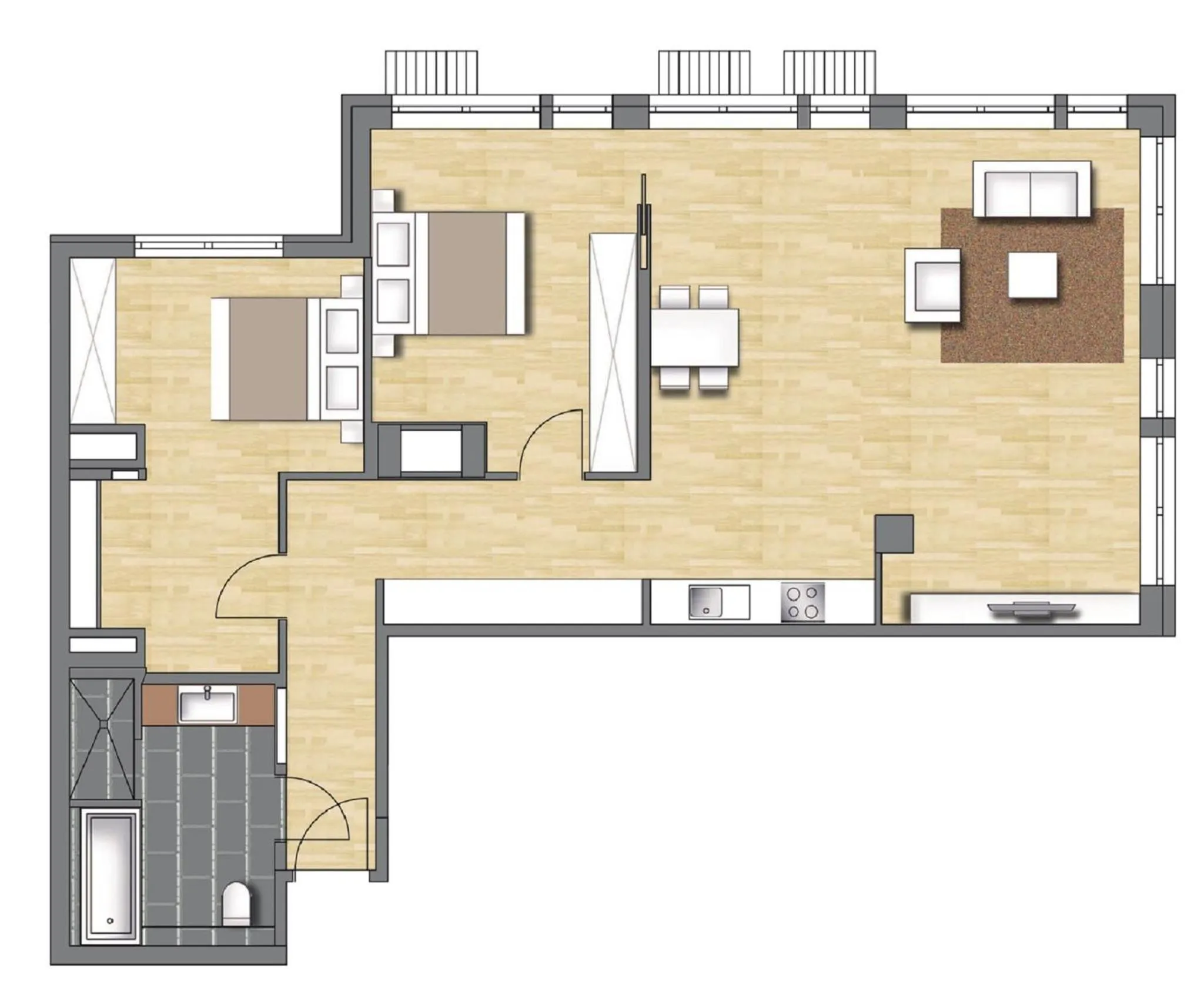 Floor plan in Business Suiten