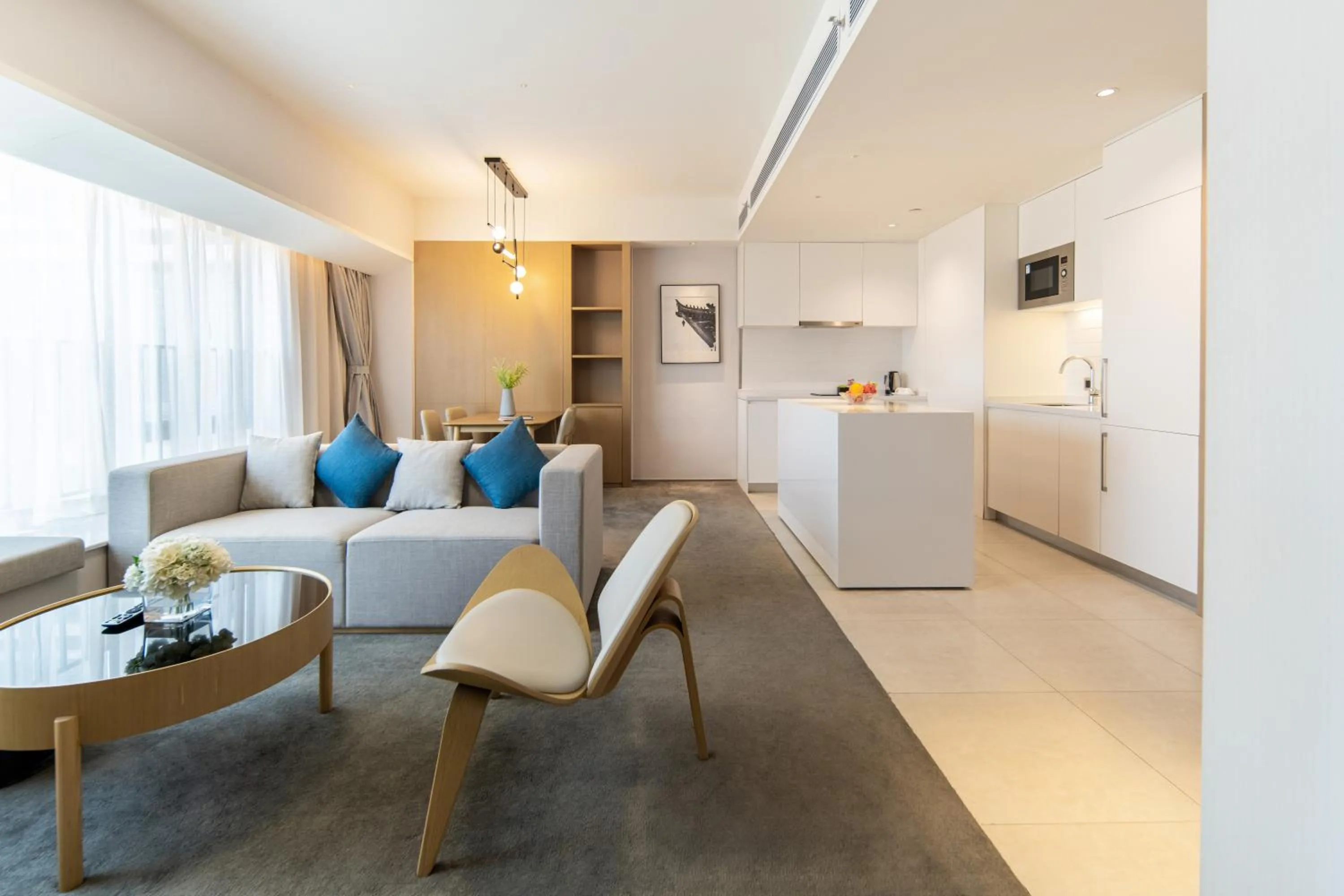 Kitchen or kitchenette in Keypai Hotel