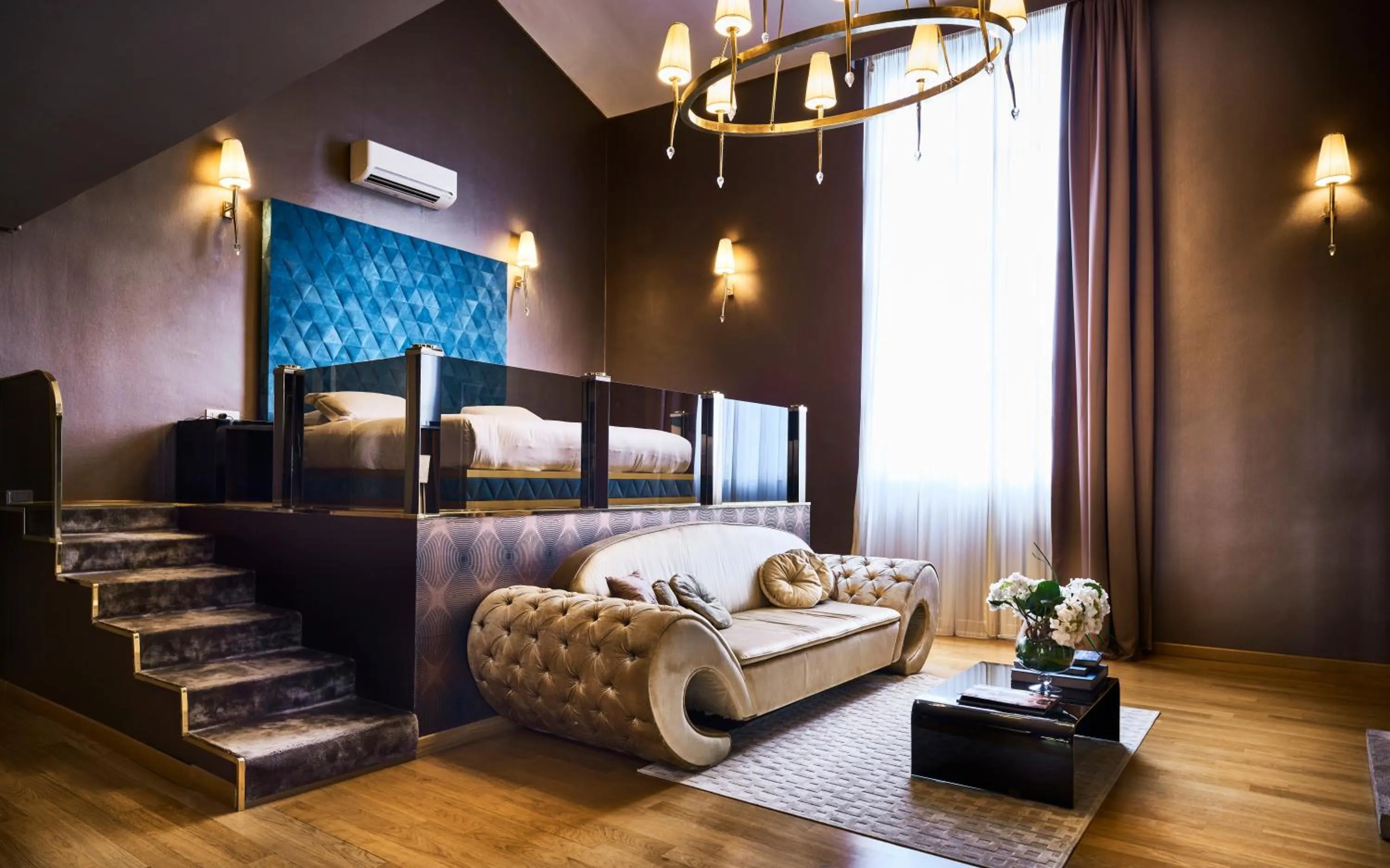 Bed in Penthouse Suite Rome - Private Suites